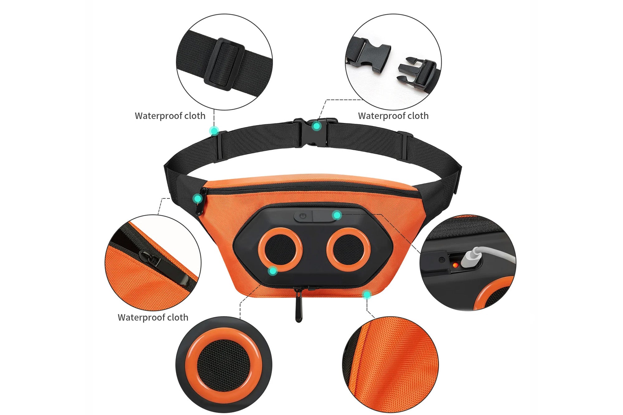 Bluetooth Speaker Waist Bag