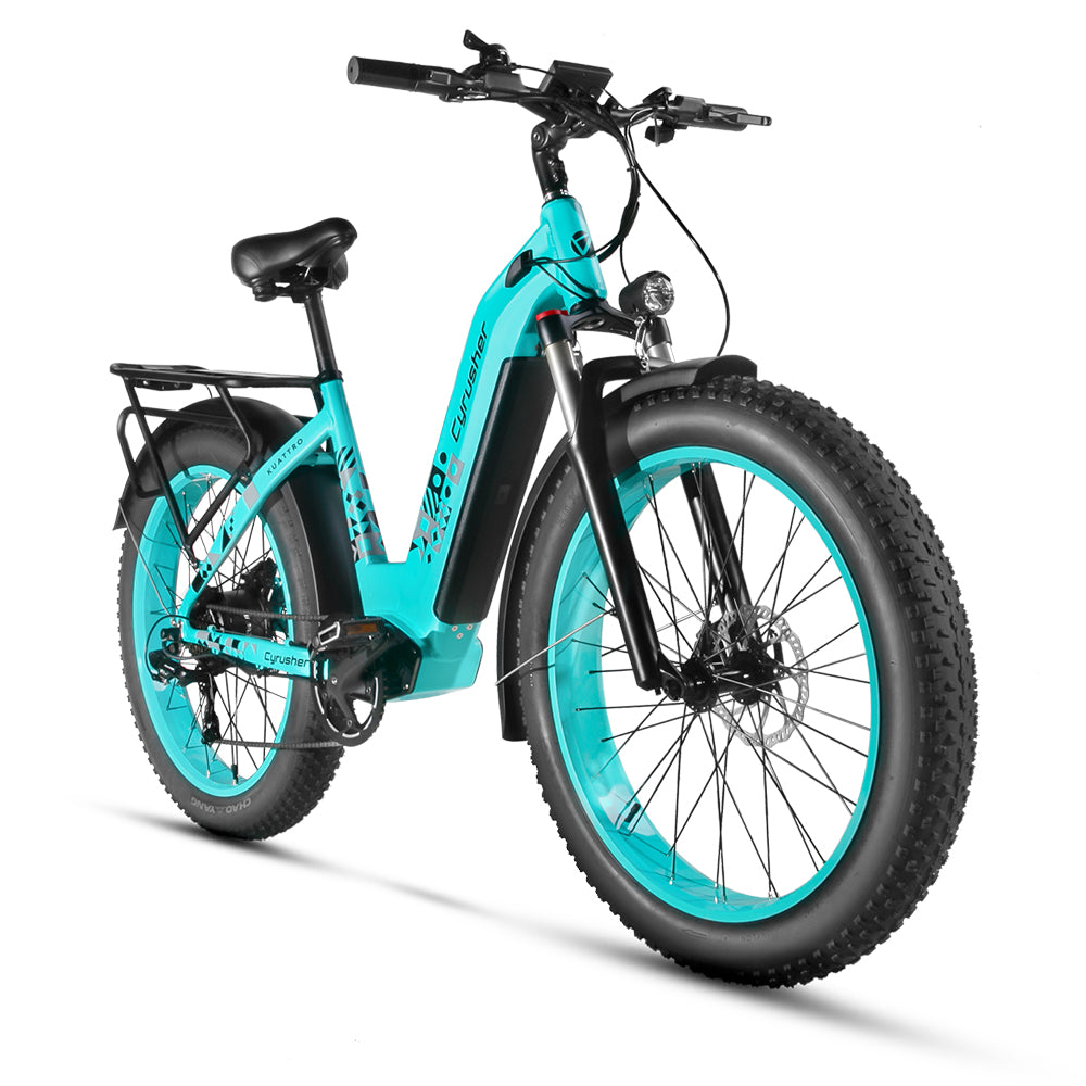 Cyrusher Kommoda Ebike. Step-through electric bike. 50 miles