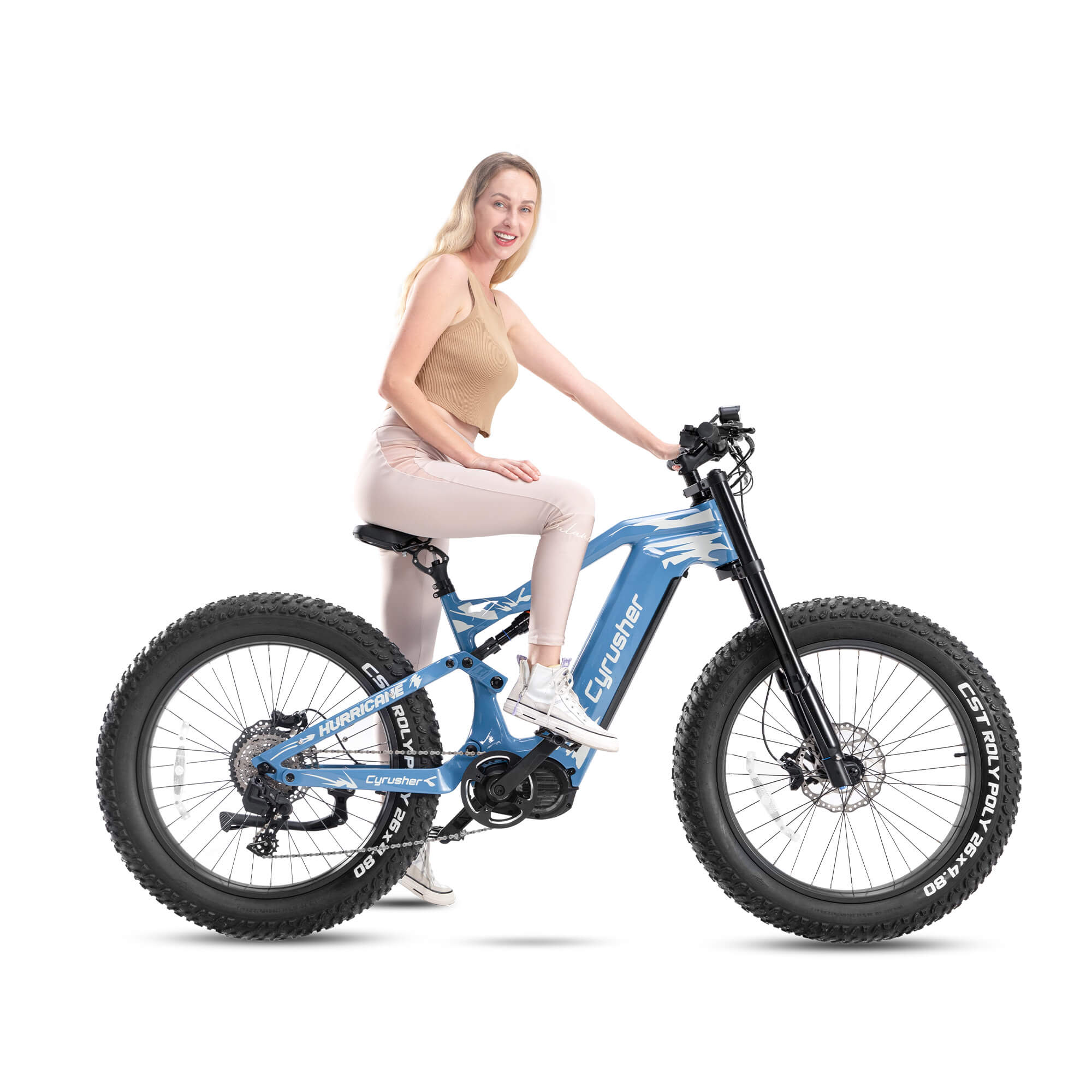 Cyrusher Hurricane-1000W Carbon Fiber Mid-Drive Ebike